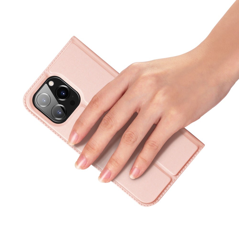iPhone 15 Pro Slimmat mobilfodral, Roséguld