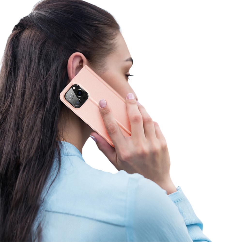 iPhone 15 Pro Slimmat mobilfodral, Roséguld