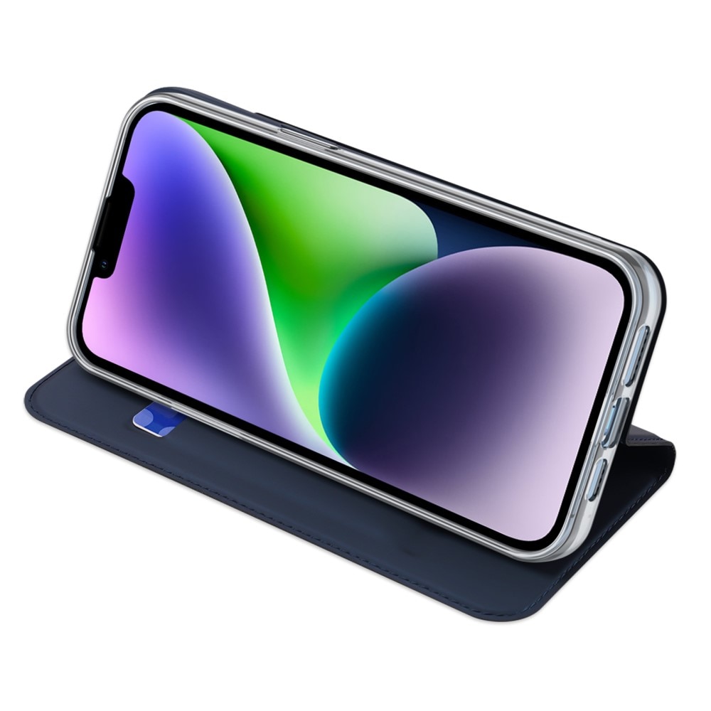 iPhone 15- Slimmat mobilfodral, blå