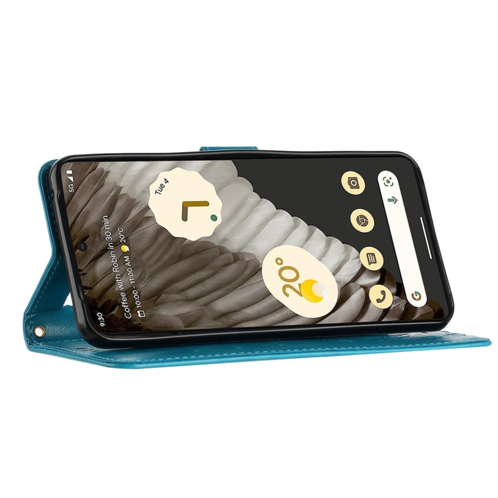 Google Pixel 8 Pro Mobilfodral med fjärilar, Blå