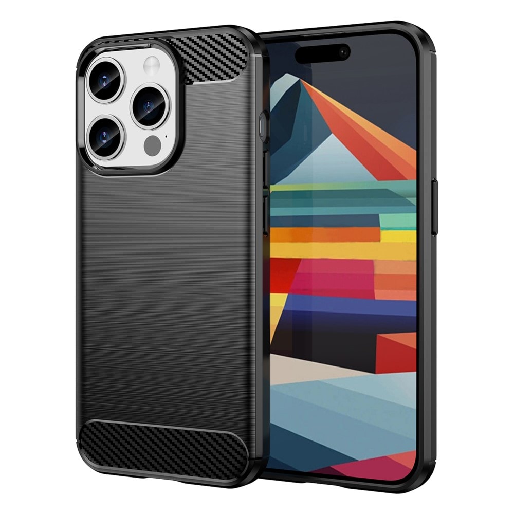 iPhone 15 Pro TPU-skal Brushed, Black