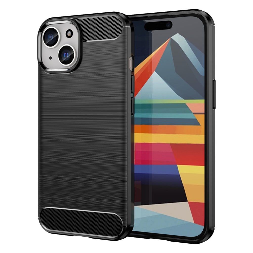 iPhone 15 Plus TPU-skal Brushed, Black