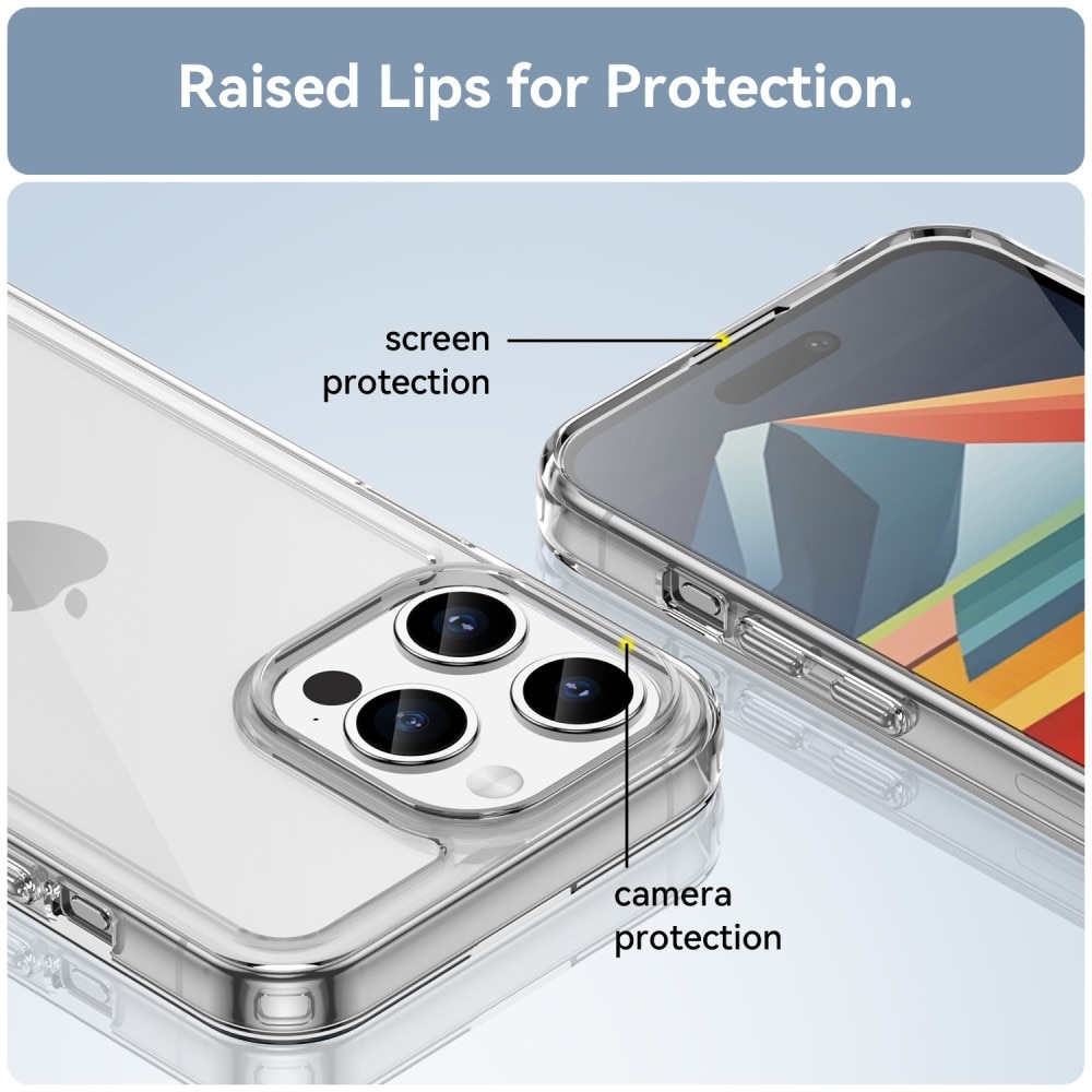 iPhone 15 Pro Max Crystal Hybrid-skal, transparent