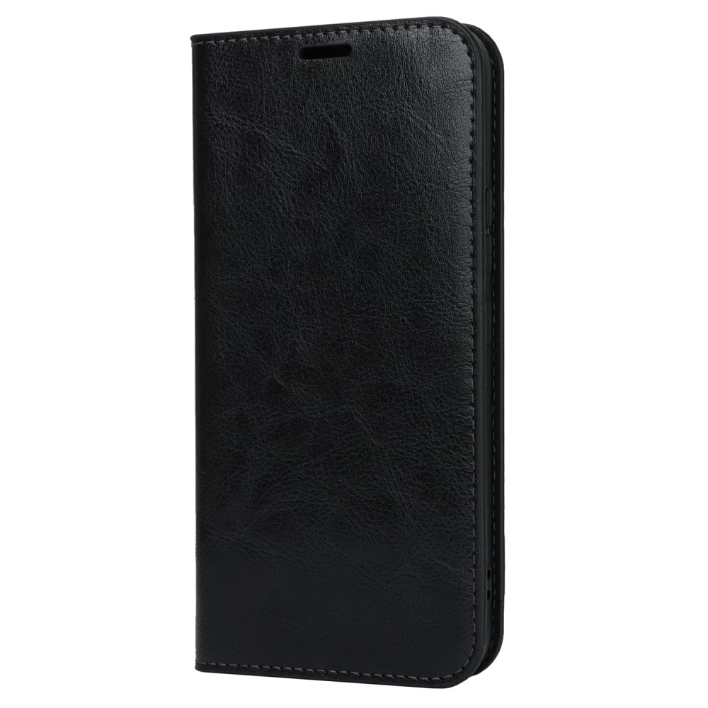 Samsung Galaxy A54 Smidigt mobilfodral i äkta läder, svart