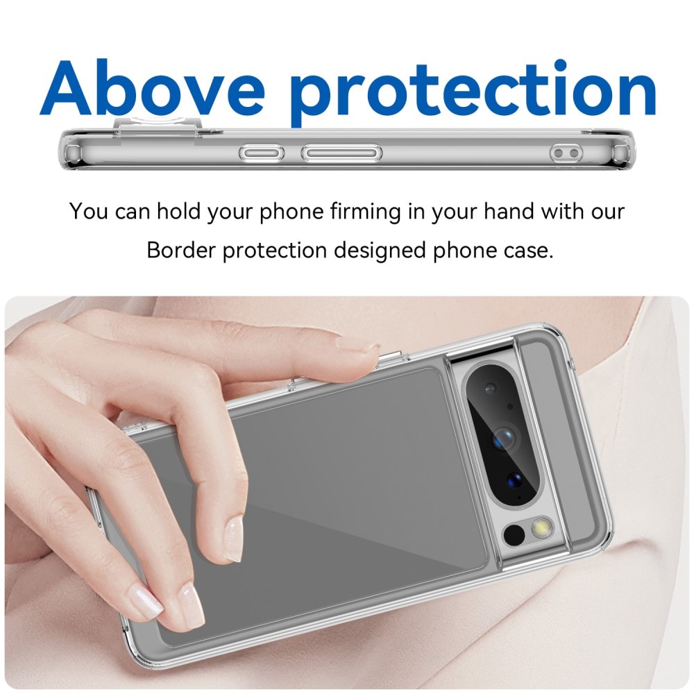 Google Pixel 8 Pro Crystal Hybrid-skal, Genomskinlig