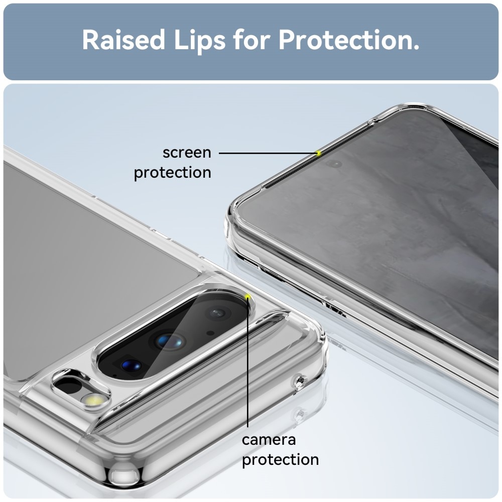 Google Pixel 8 Pro Crystal Hybrid-skal, Genomskinlig
