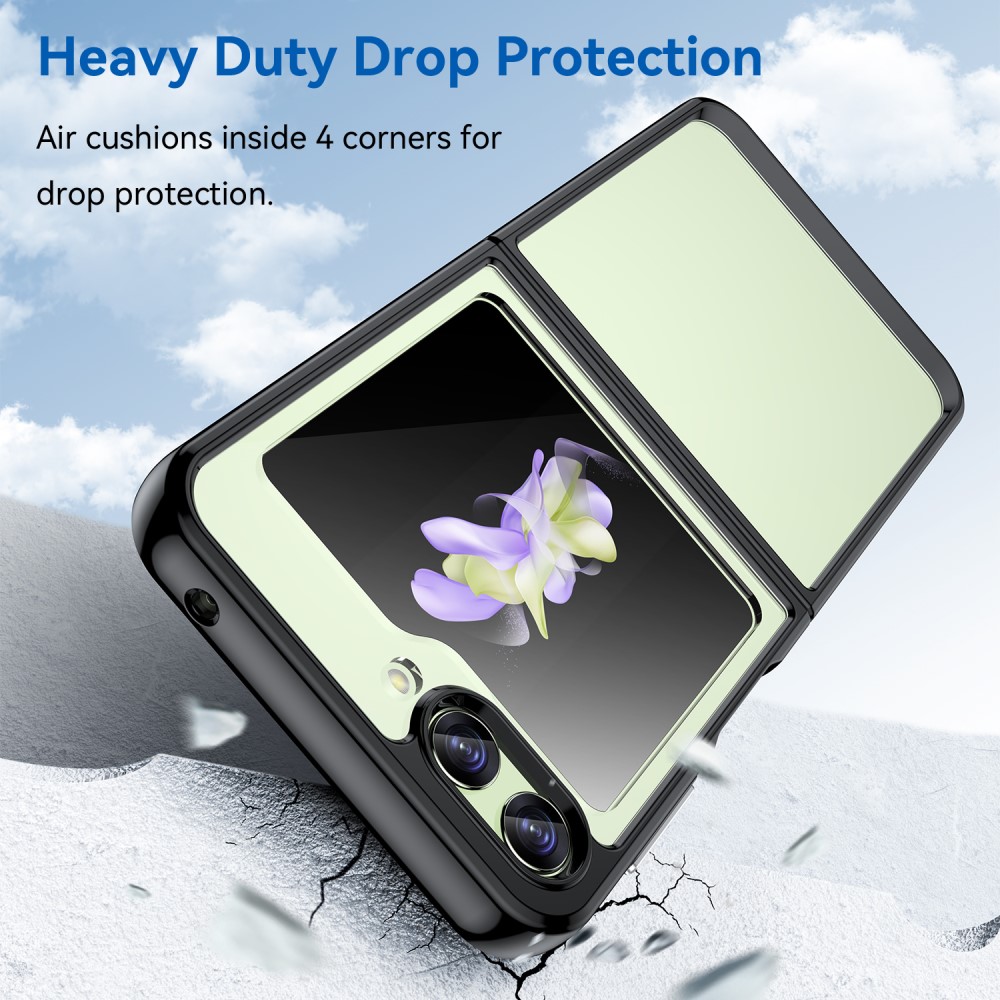 Samsung Galaxy Z Flip 5 Crystal Hybrid-skal, Svart
