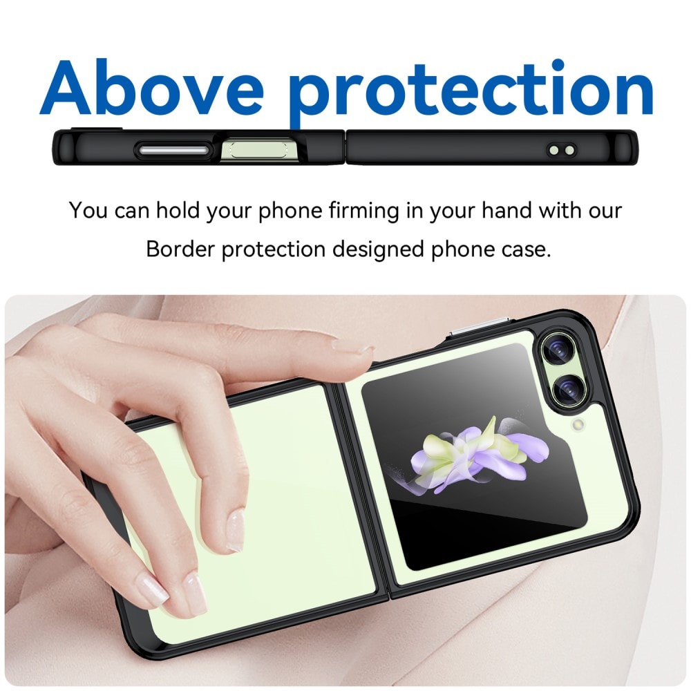Samsung Galaxy Z Flip 5 Crystal Hybrid-skal, Svart