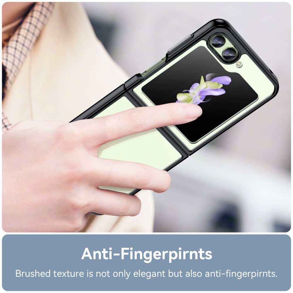 Samsung Galaxy Z Flip 5 Crystal Hybrid-skal, Svart