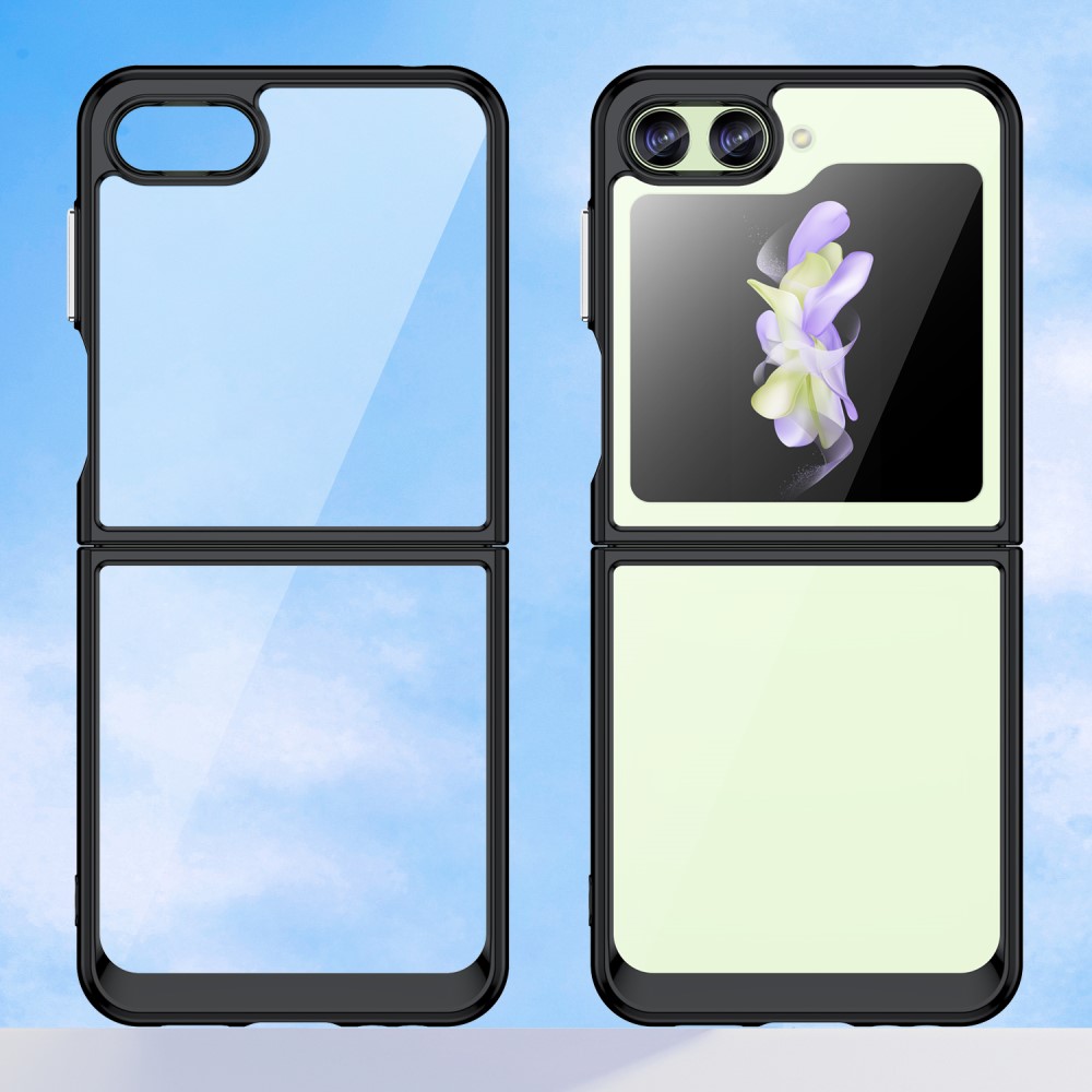Samsung Galaxy Z Flip 5 Crystal Hybrid-skal, Svart