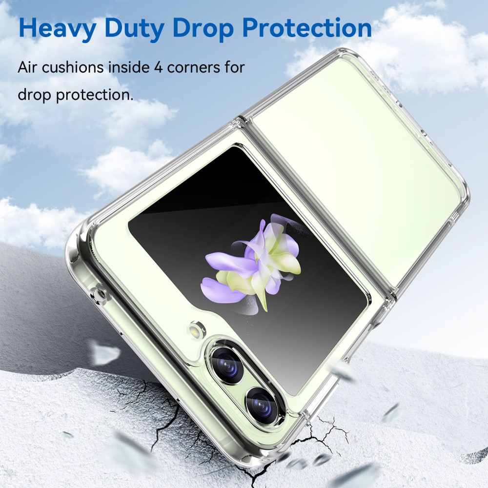 Samsung Galaxy Z Flip 5 Crystal Hybrid-skal, Genomskinlig