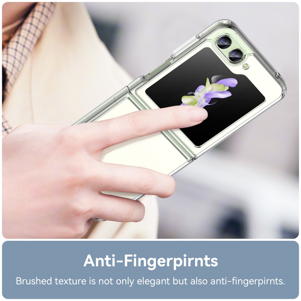 Samsung Galaxy Z Flip 5 Crystal Hybrid-skal, Genomskinlig