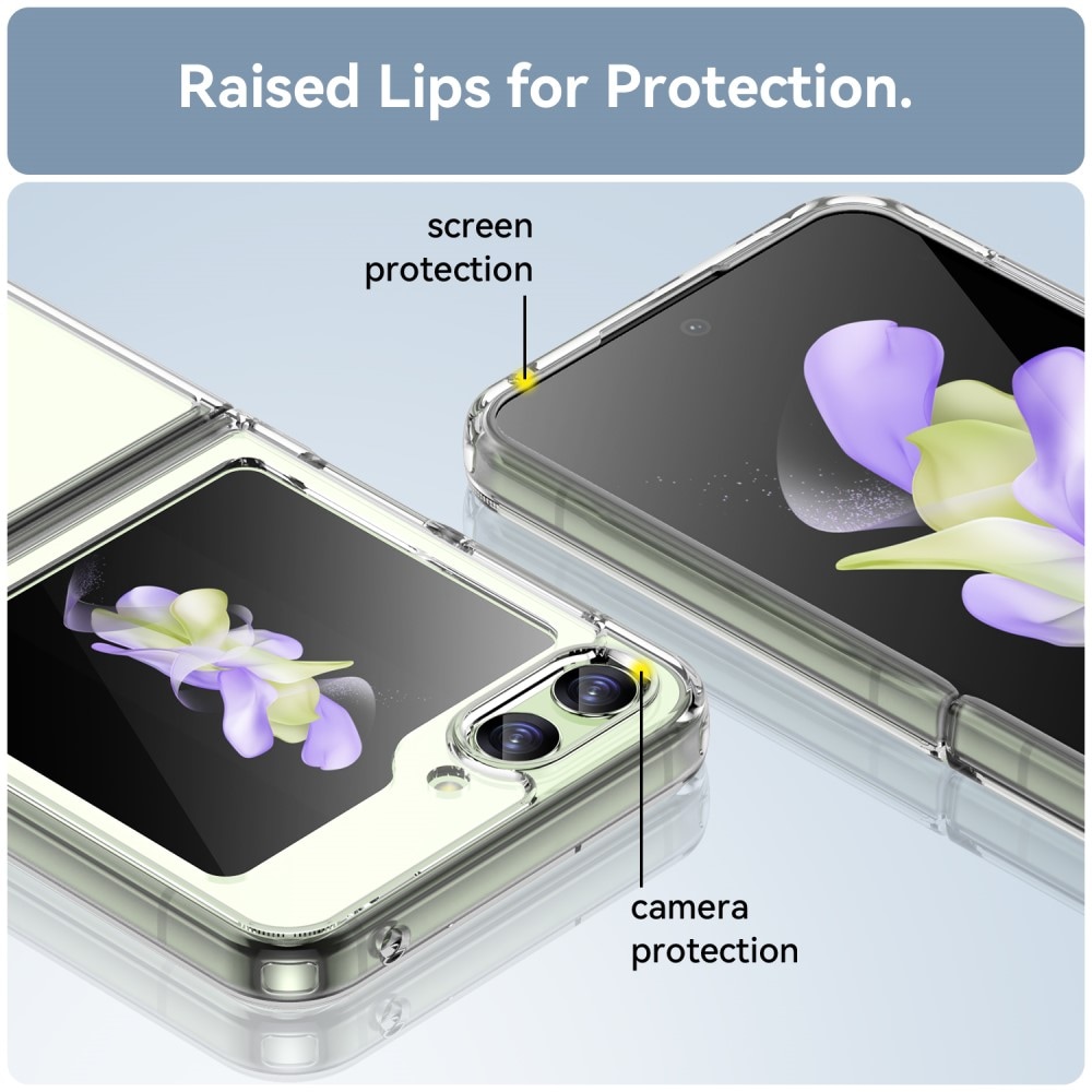 Samsung Galaxy Z Flip 5 Crystal Hybrid-skal, Genomskinlig