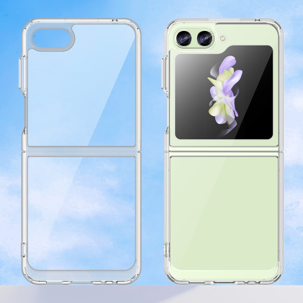 Samsung Galaxy Z Flip 5 Crystal Hybrid-skal, Genomskinlig
