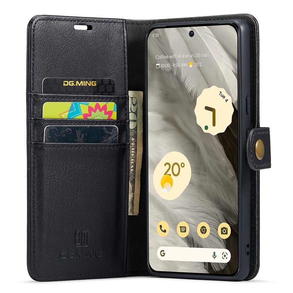 Google Pixel 8 Plånboksfodral med avtagbart skal, Black
