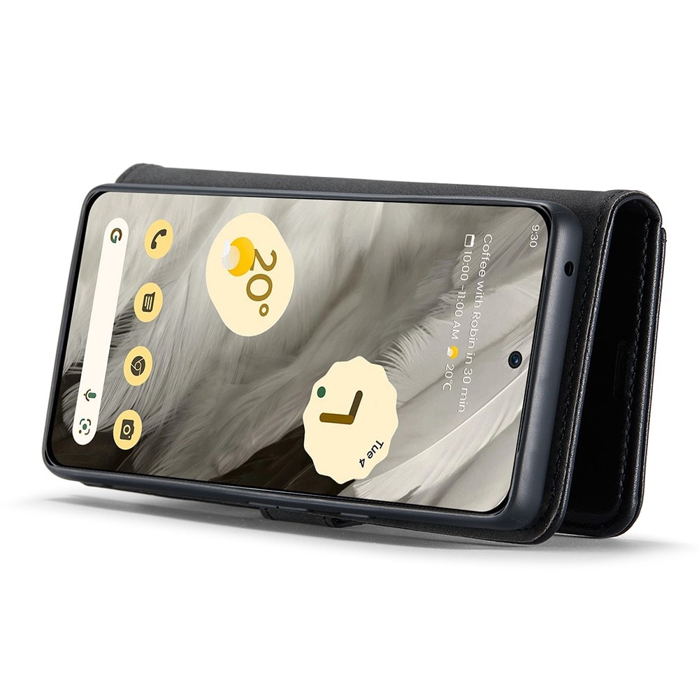 Google Pixel 8 Plånboksfodral med avtagbart skal, Black