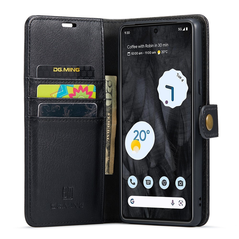 Google Pixel 8 Pro Plånboksfodral med avtagbart skal, svart
