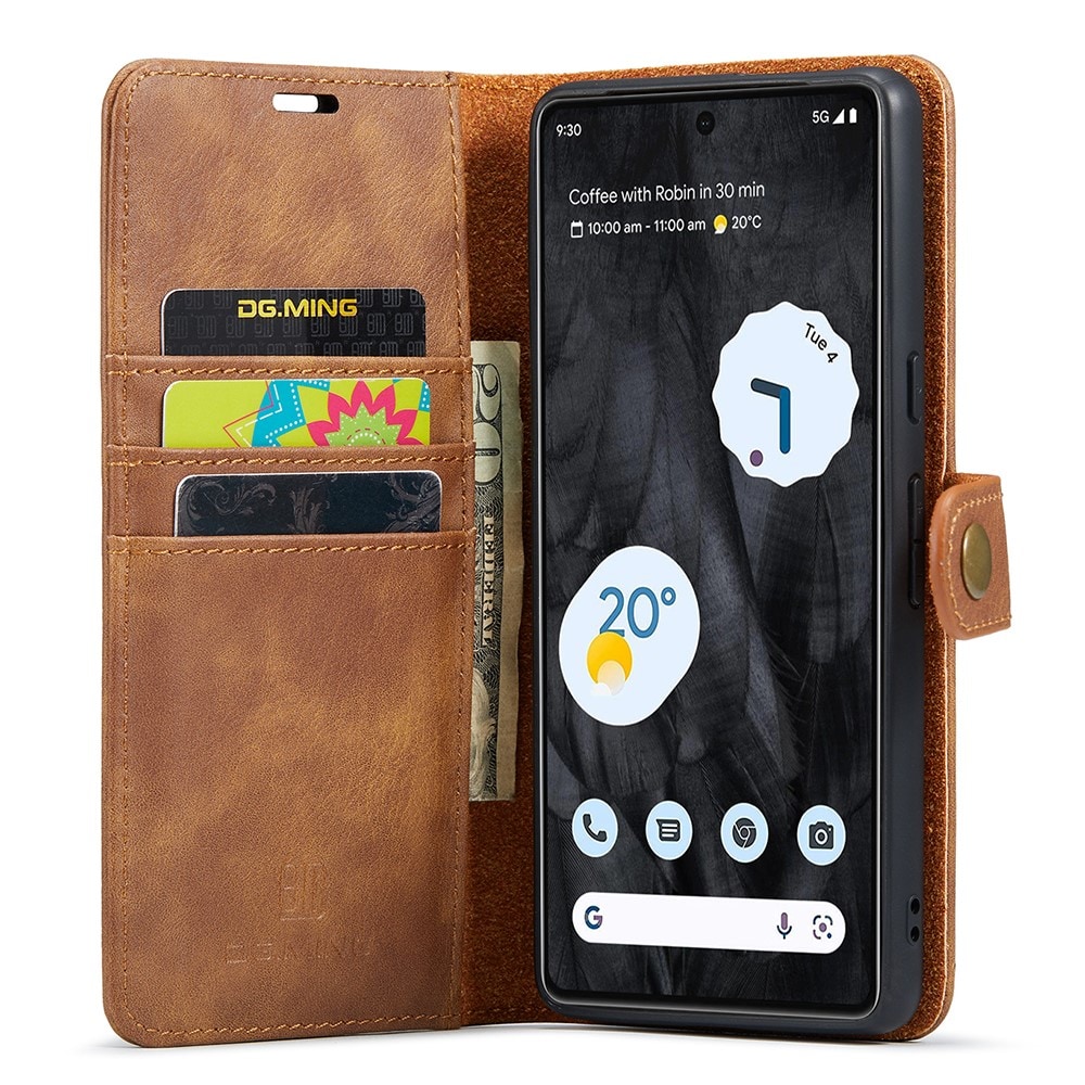 Google Pixel 8 Pro Plånboksfodral med avtagbart skal, Cognac