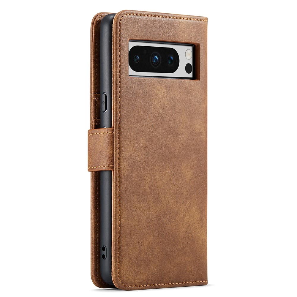 Google Pixel 8 Pro Plånboksfodral med avtagbart skal, Cognac