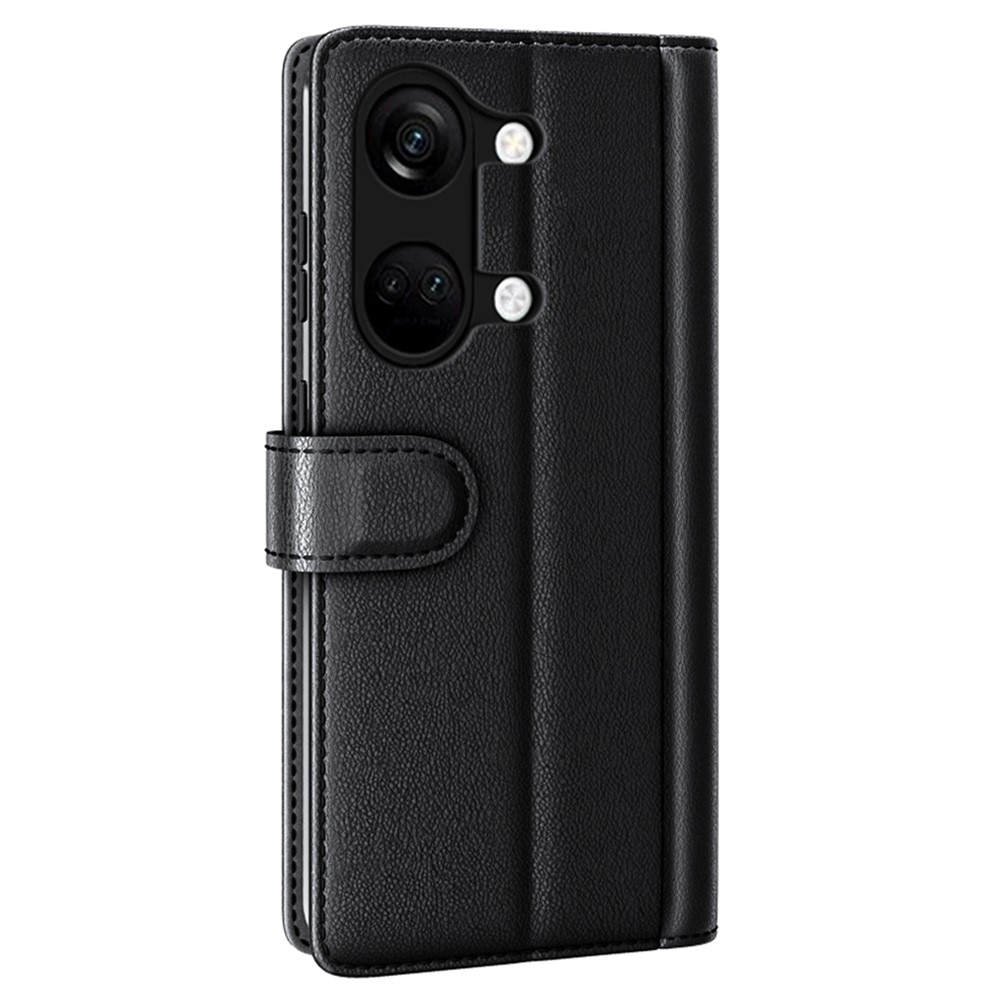 OnePlus Nord 3 Plånboksfodral i Äkta Läder, svart