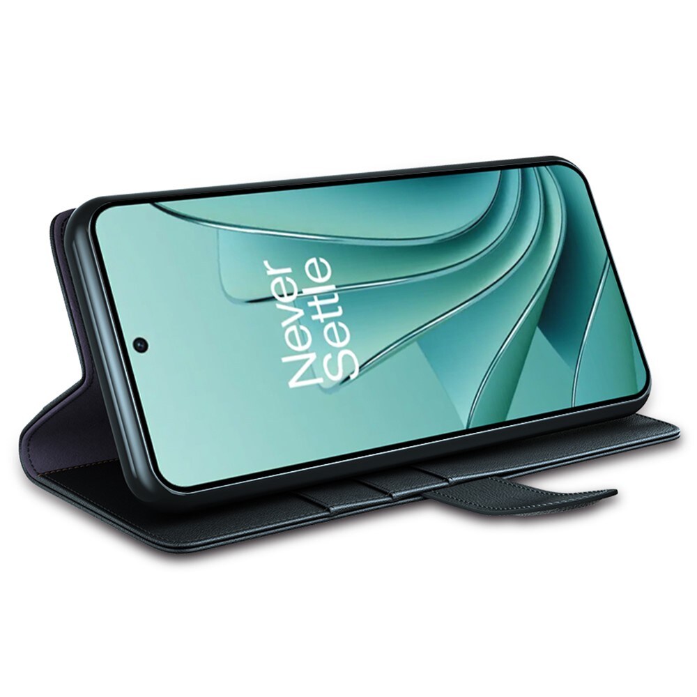  OnePlus Nord 3 Plånboksfodral i Äkta Läder, Svart