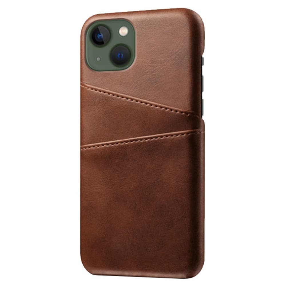 iPhone 15 Plus Snyggt skal med 2 kortfack, Brun