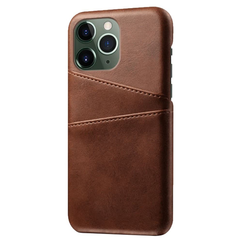 iPhone 15 Pro Snyggt skal med 2 kortfack, Brun