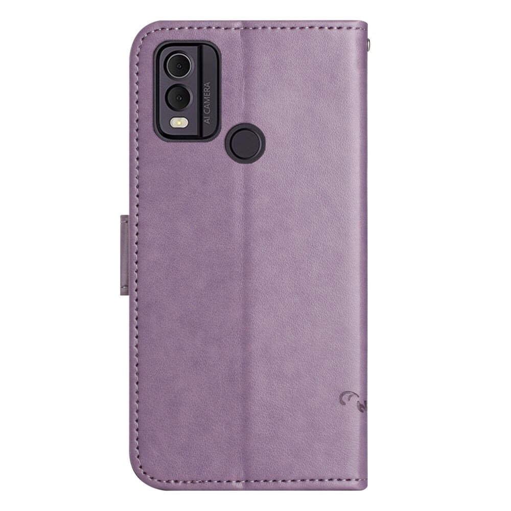  Nokia C32 Mobilfodral med fjärilar, Lila