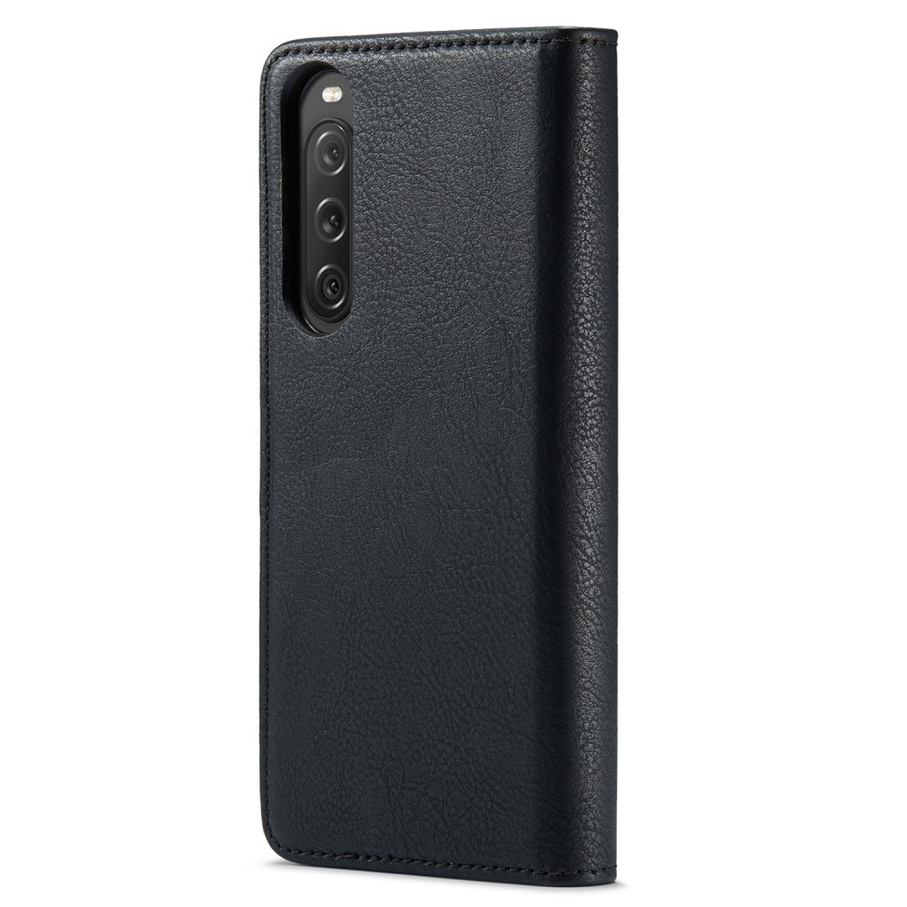Sony Xperia 10 V Plånboksfodral med avtagbart skal, svart