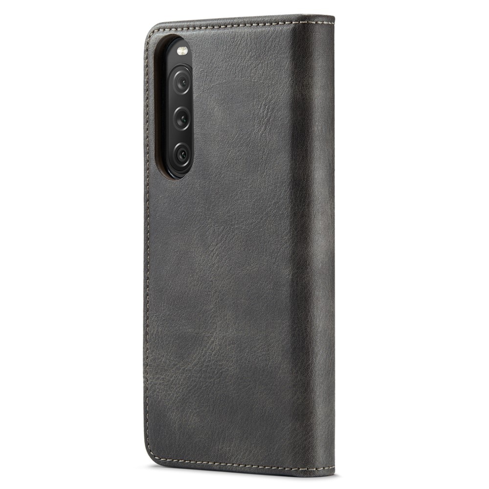 Sony Xperia 10 V Plånboksfodral med avtagbart skal, brun