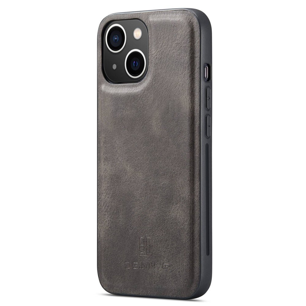iPhone 15 Plånboksfodral med avtagbart skal, Brun