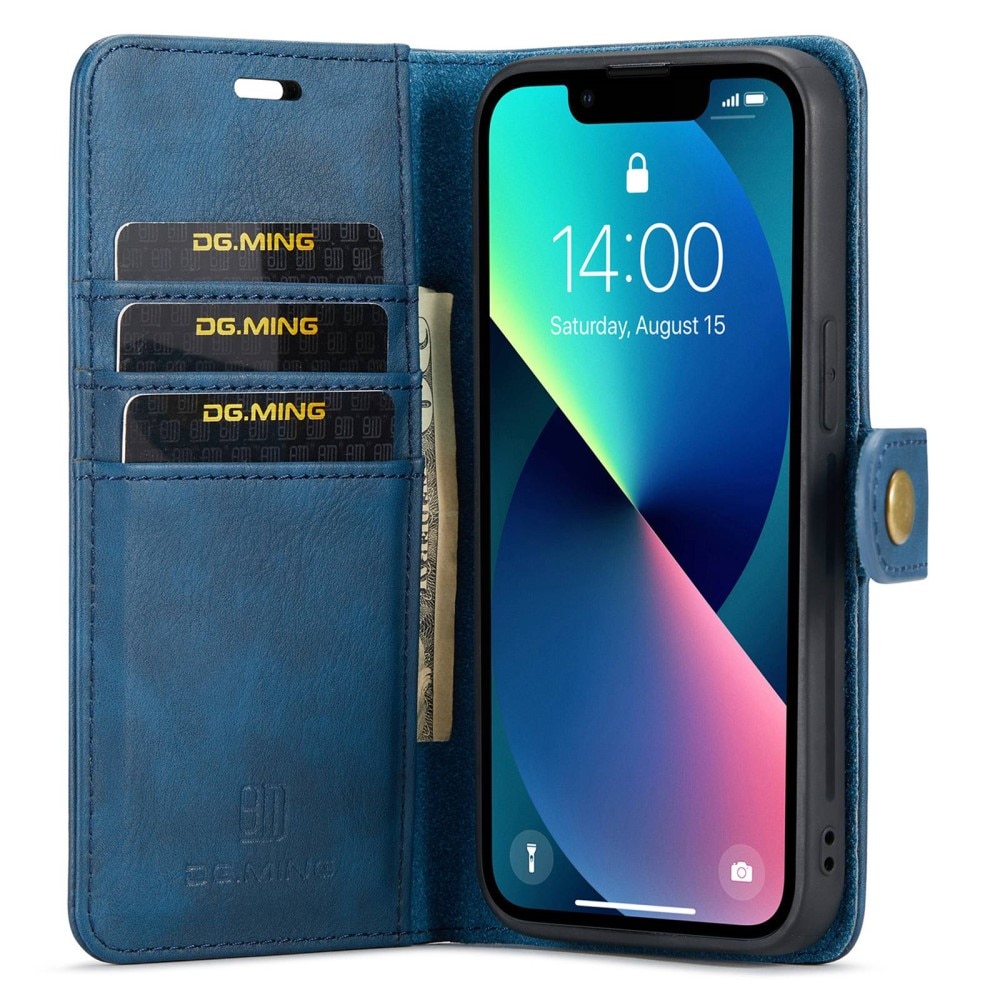 iPhone 15 Plånboksfodral med avtagbart skal, blå
