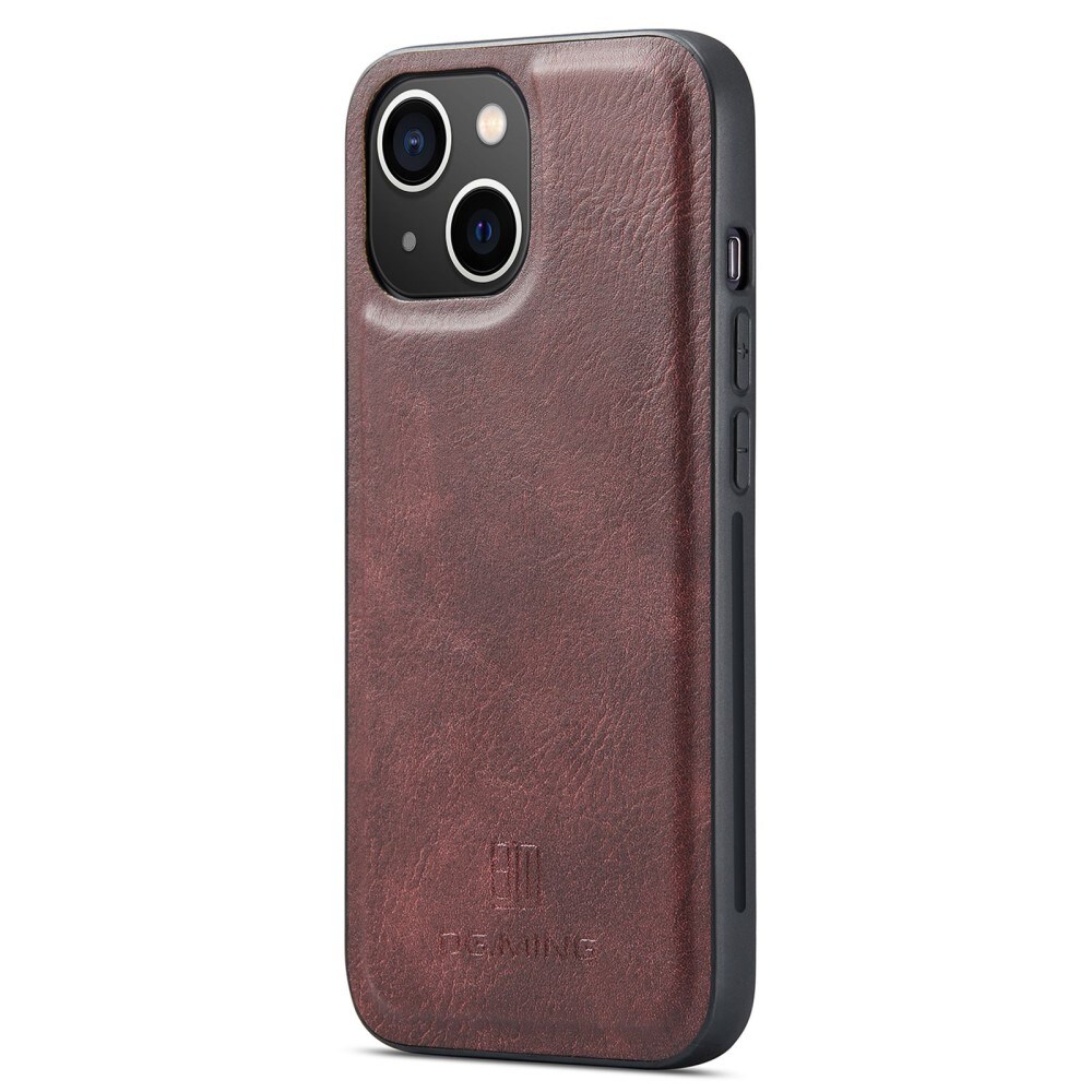iPhone 15 Plus Plånboksfodral med avtagbart skal, Röd