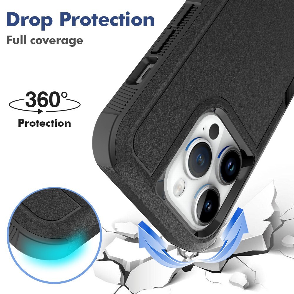 iPhone 15 Pro Hybrid-skal Off-road, Svart