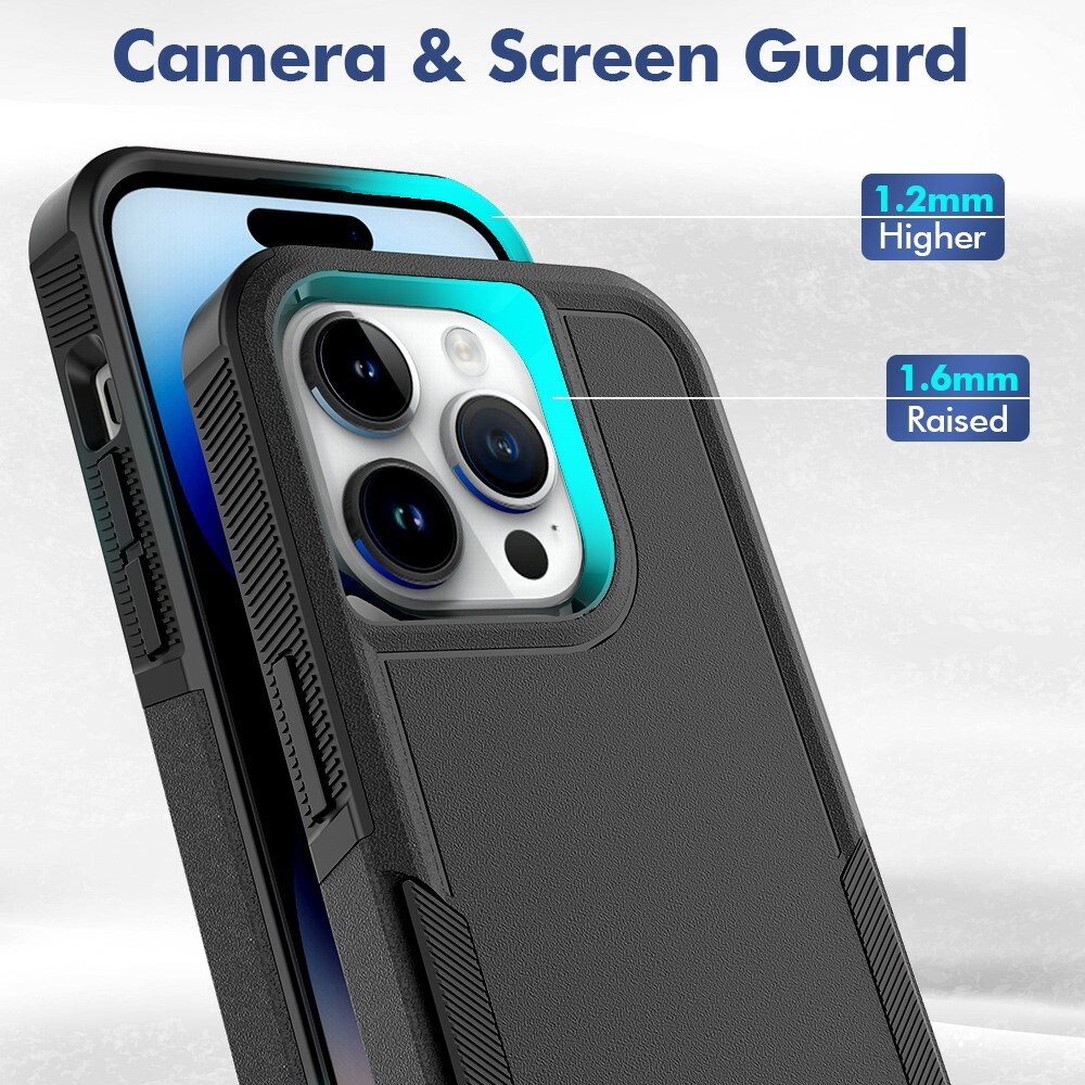 iPhone 15 Pro Hybrid-skal Off-road, Svart