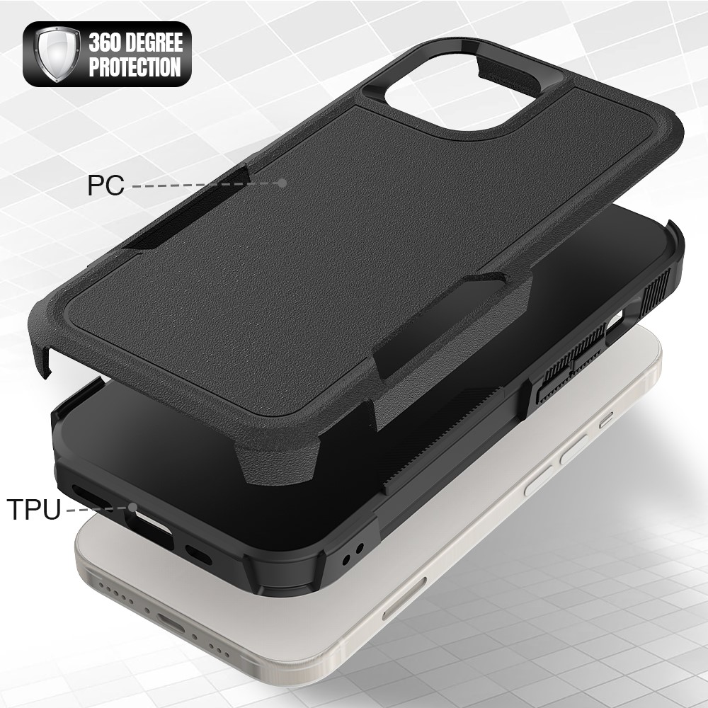 iPhone 15 Hybrid-skal Off-road, Svart