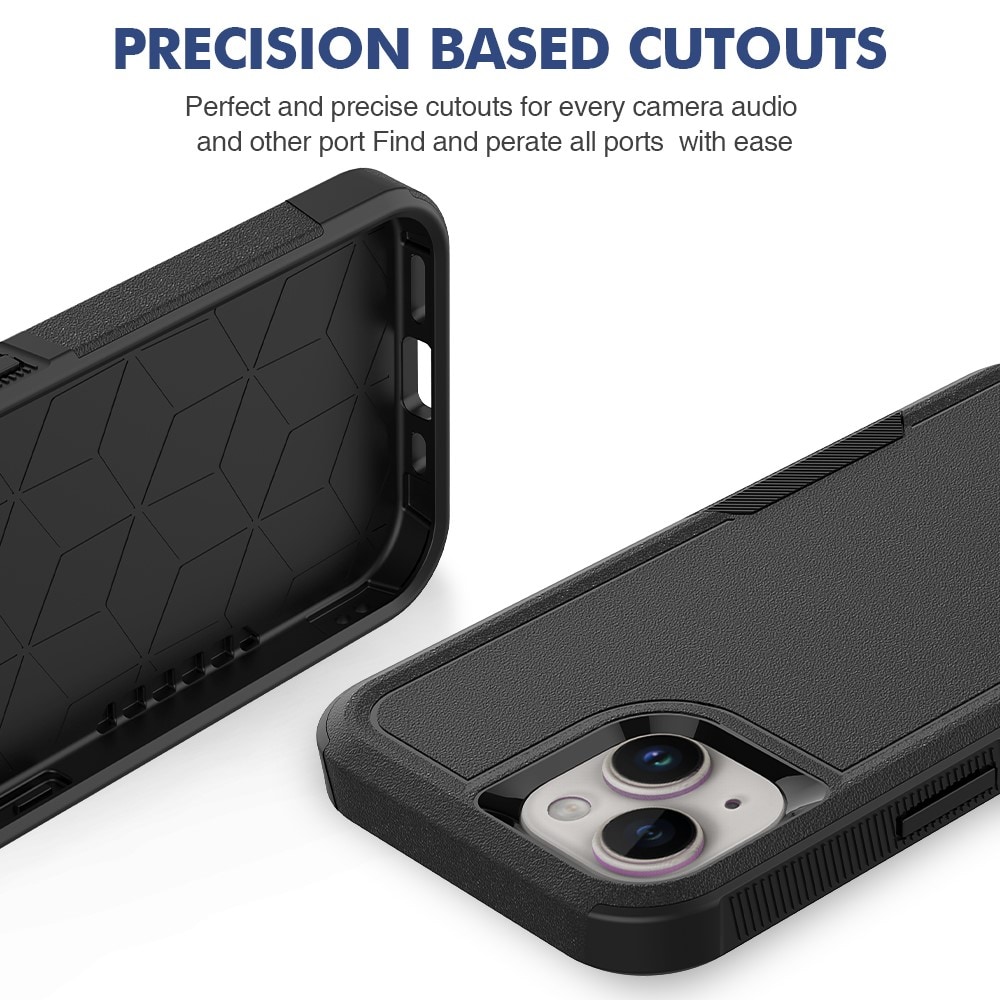 iPhone 15 Hybrid-skal Off-road, Svart