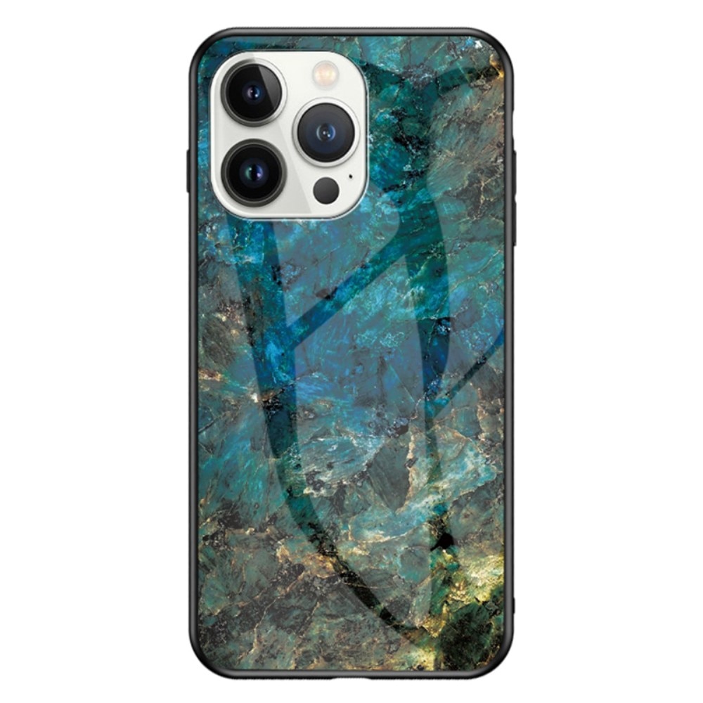 iPhone 15 Pro Mobilskal med baksida av glas, max emerald