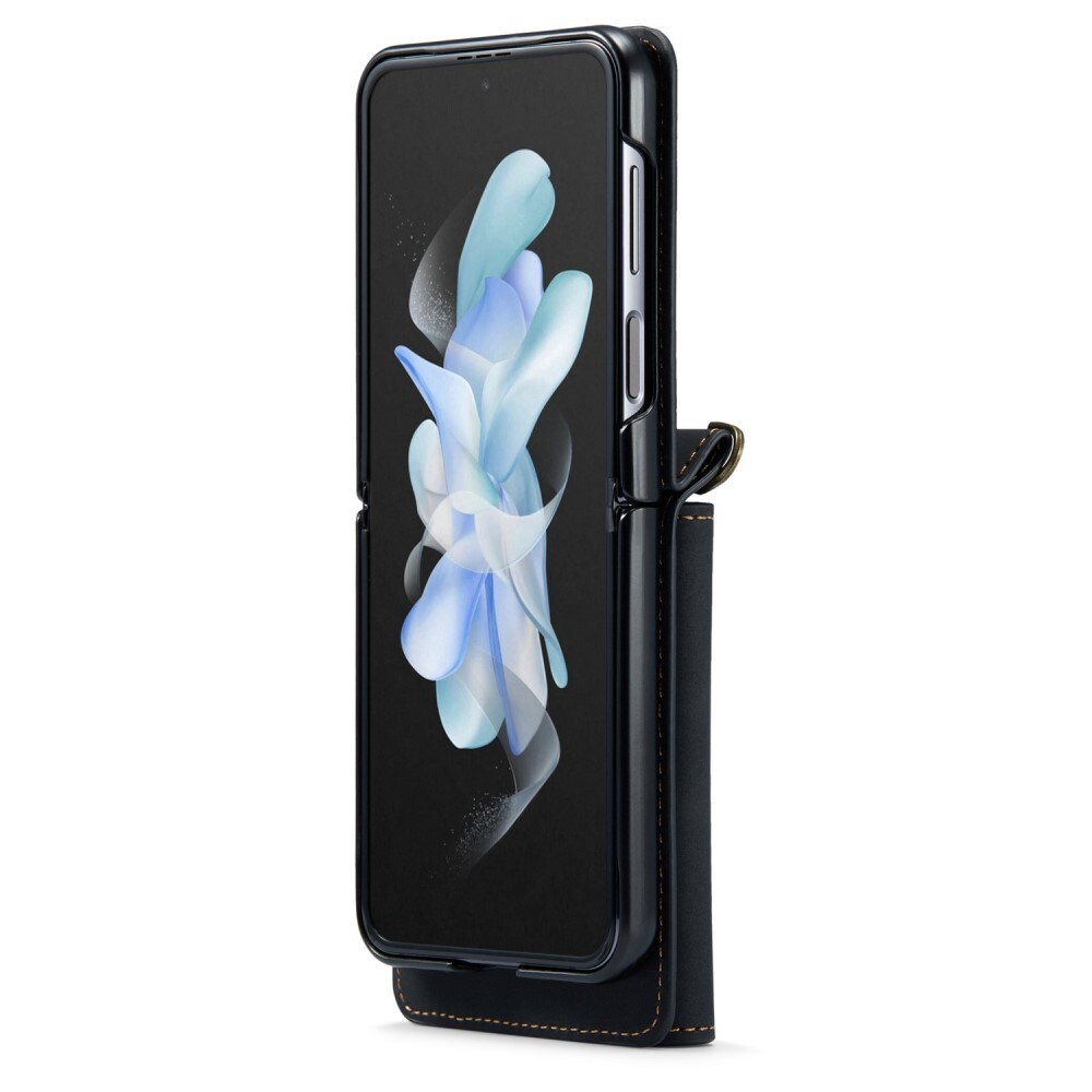 Samsung Galaxy Z Flip 3 Skal med inbyggd plånbok, Svart