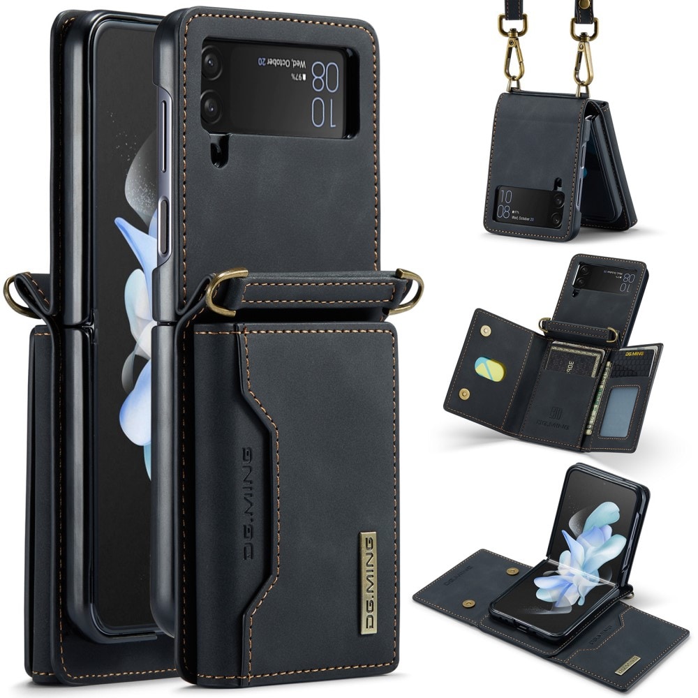 Samsung Galaxy Z Flip 3 Skal med inbyggd plånbok, Svart