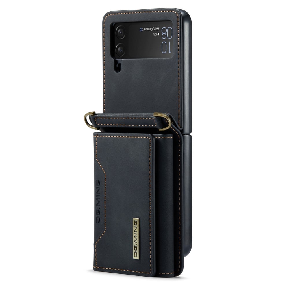 Samsung Galaxy Z Flip 4 Skal med inbyggd plånbok, Svart