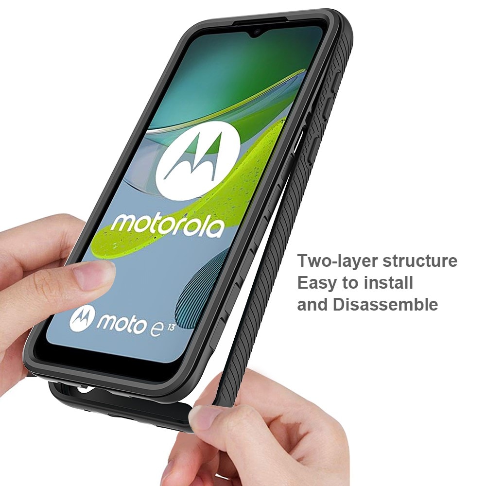 Motorola Moto E13 Mobilskal Full Protection, Svart