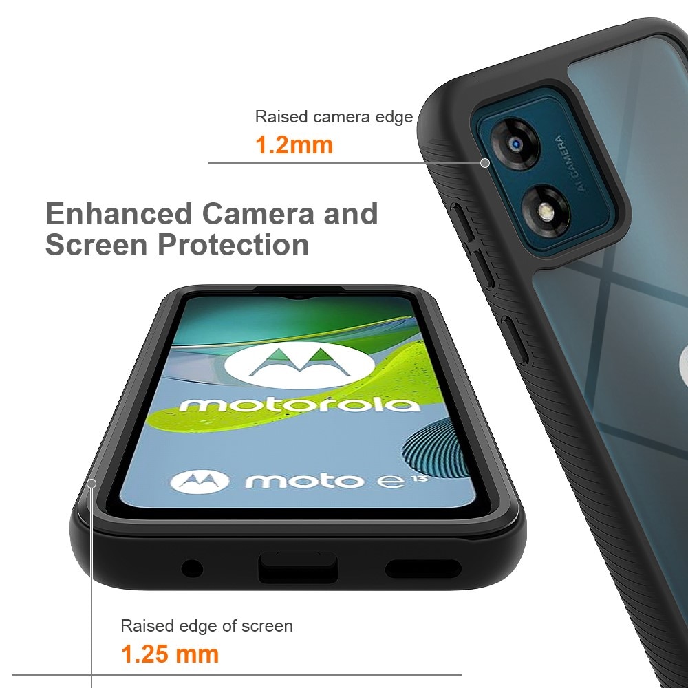 Motorola Moto E13 Mobilskal Full Protection, Svart