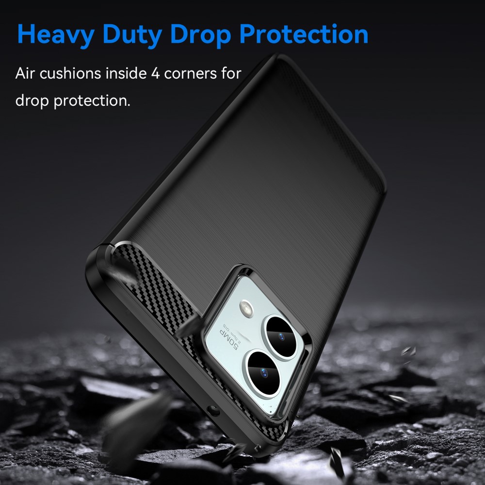 Motorola Moto G84 TPU-skal Brushed, Svart