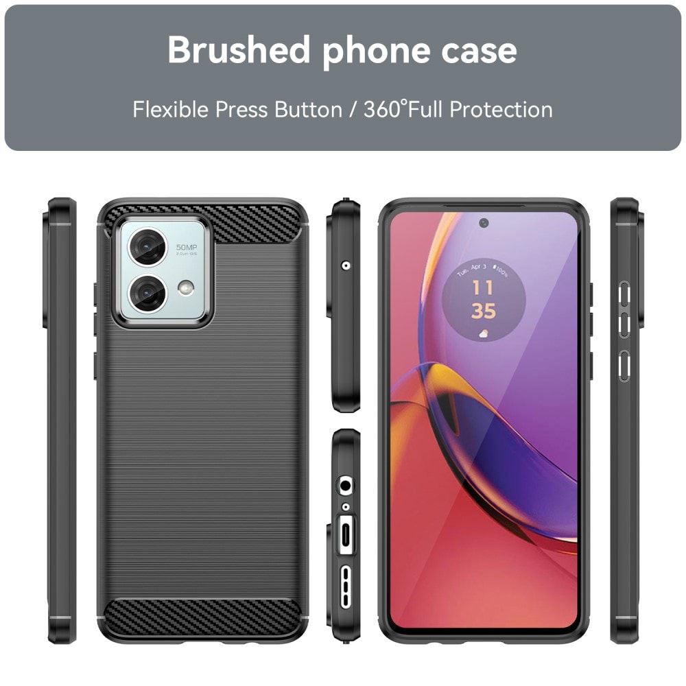 Motorola Moto G84 TPU-skal Brushed, Svart