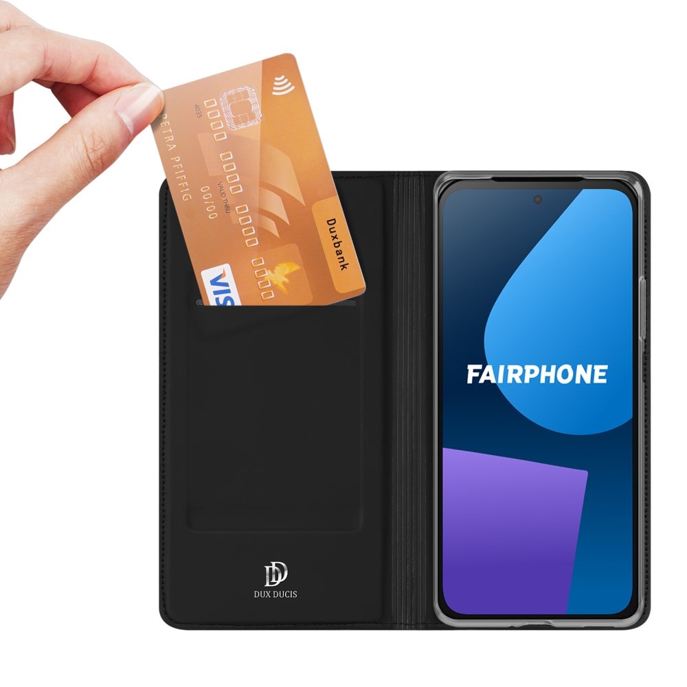  Fairphone 5 Slimmat mobilfodral, Svart