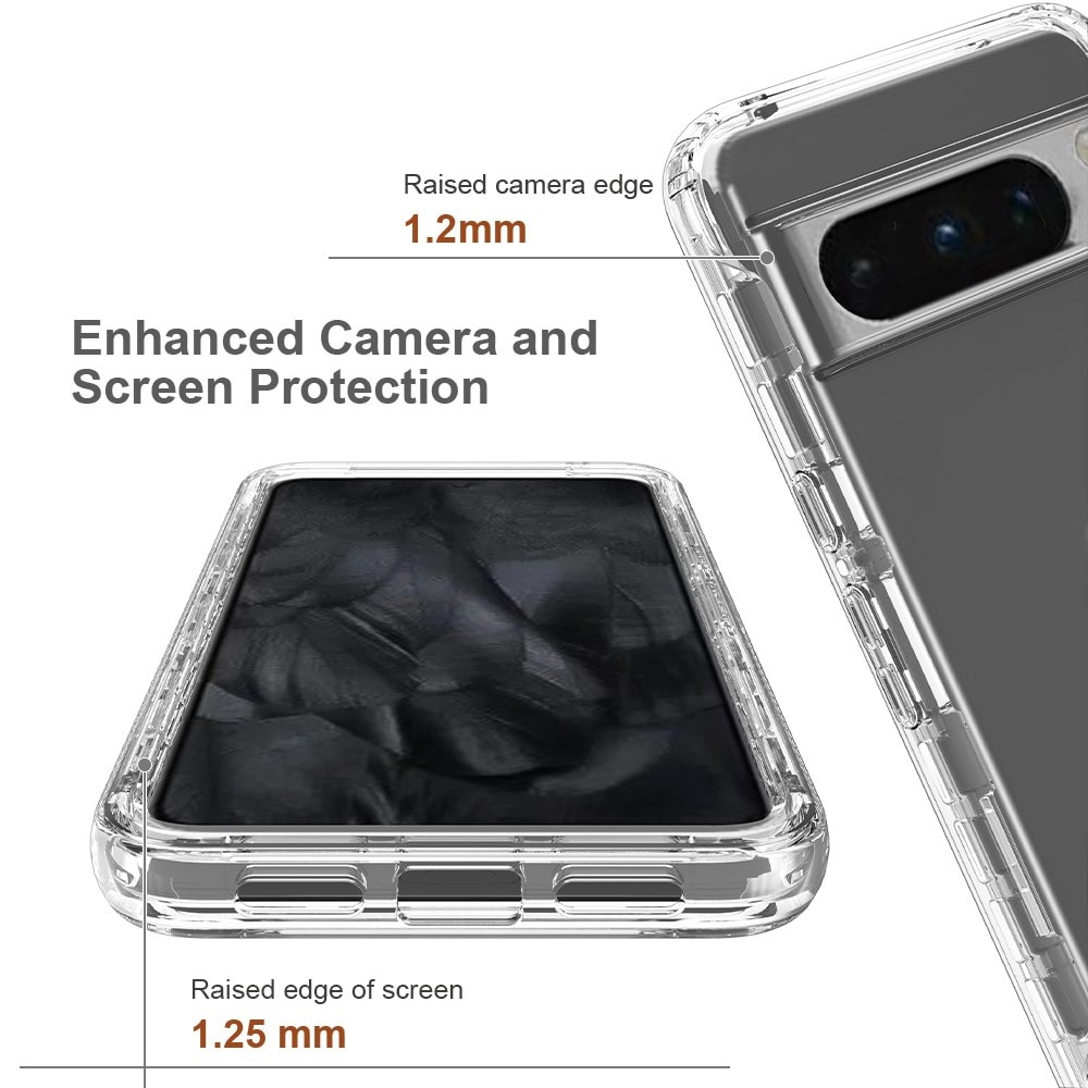 Google Pixel 8 Pro Mobilskal Full Protection, Genomskinlig