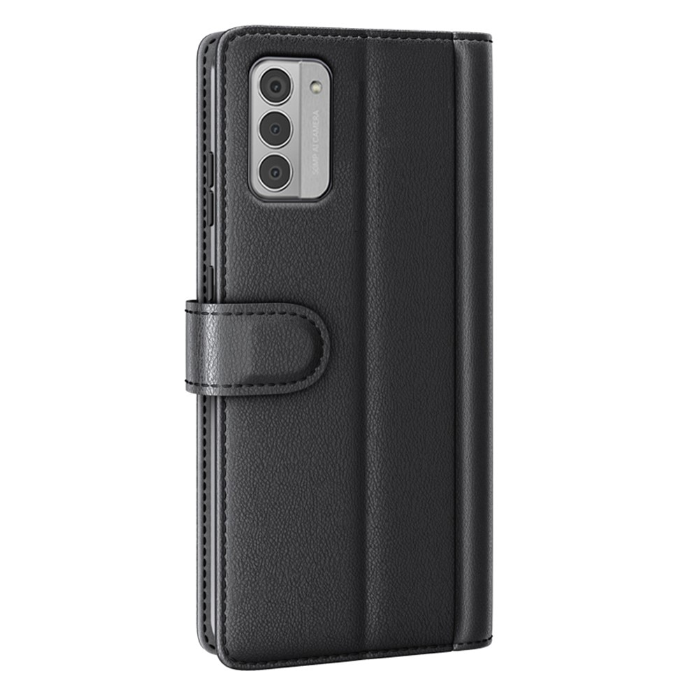 Nokia G42 Plånboksfodral i Äkta Läder, svart
