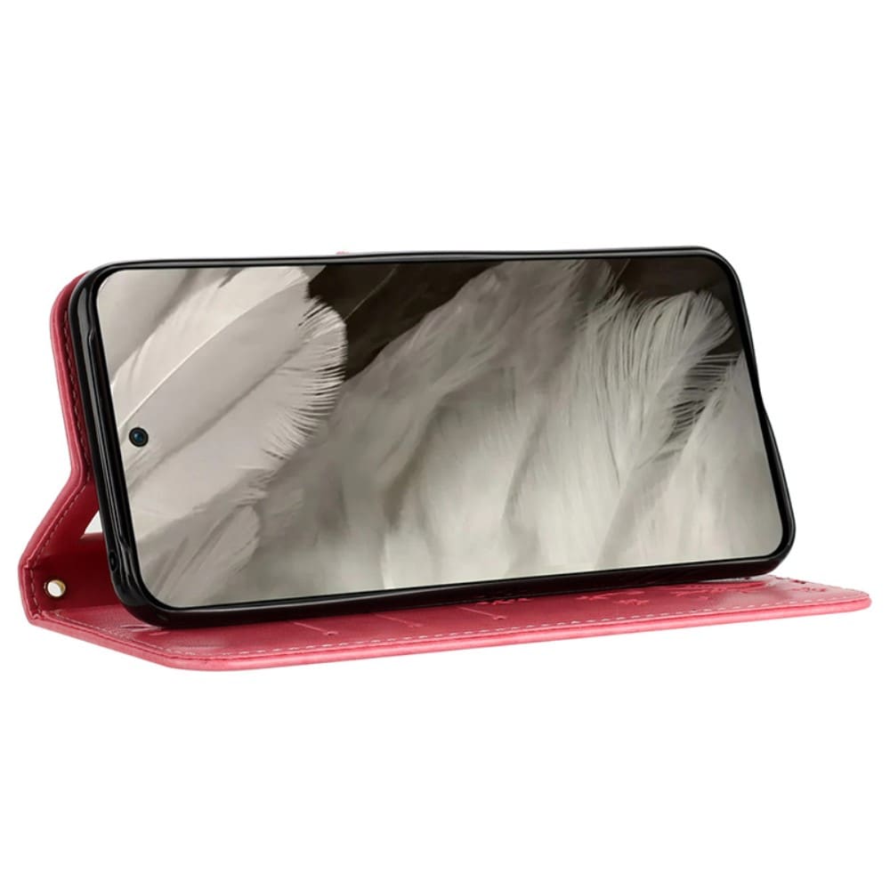 Google Pixel 8 Mobilfodral med fjärilar, Rosa
