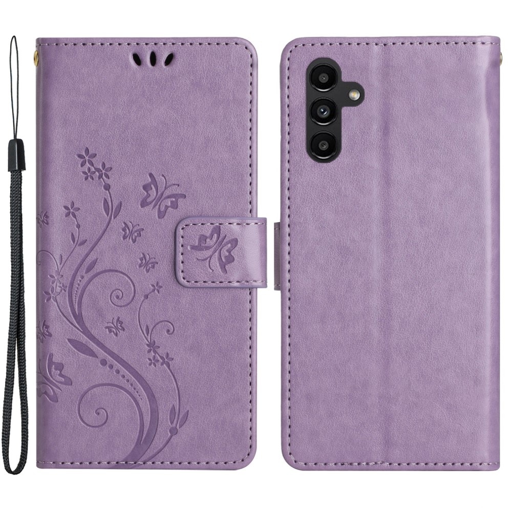 Samsung Galaxy A15 Mobilfodral med fjärilar, lila